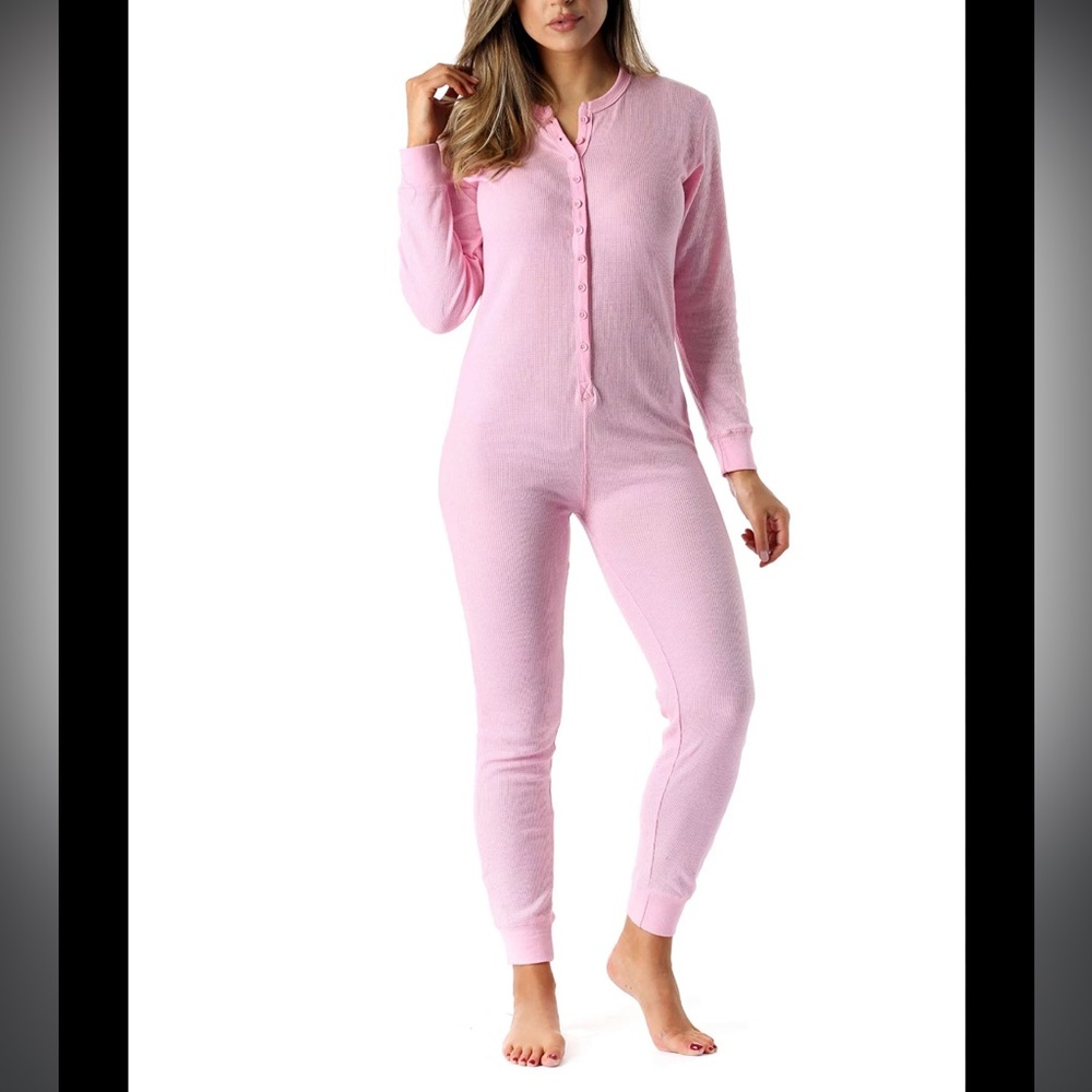 Bass Pro Shop One Piece Pink Sleeper Sz L